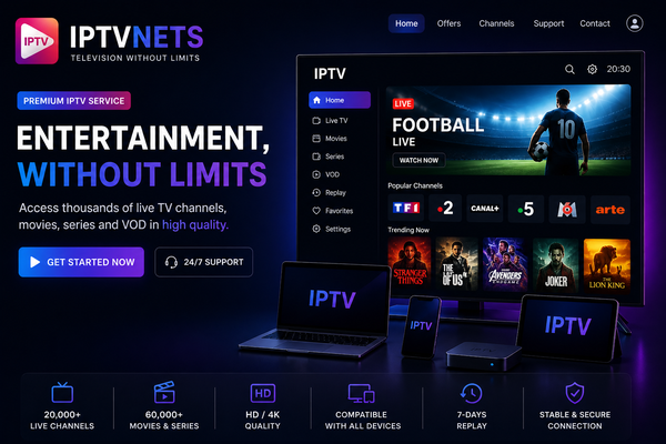IPTVNETS IPTV streaming on multiple devices